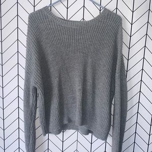 Oversized Grey Knitted Sweater